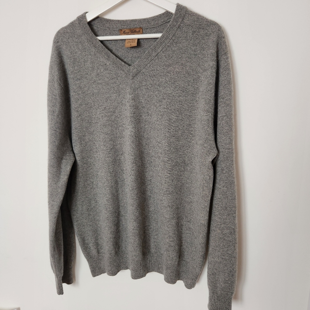 Mario Gilberti 100% Cashmere V-Neck Sweater /Made in Italy